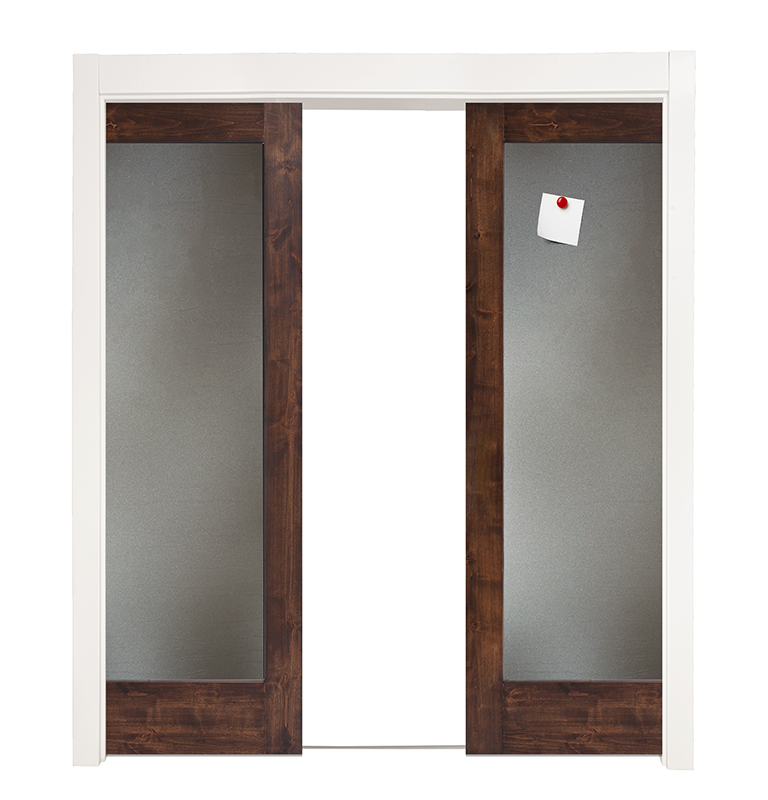 Smooth Operator Double Converging Pocket Doors Rustica